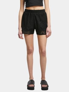 Pantaloncini da donna casual Urban Classics con coulisse, foderati, in cotone 220 g/m², neri