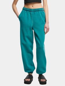 Comfortable Urban Classics women's trousers with drawstring and pockets, 360 g/m² cotton, turquoise