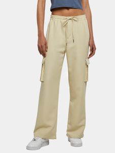 Jean femme Stylish Urban Classics, coupe droite, cordon de serrage, poches, beige