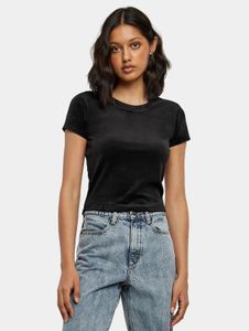 Casual Urban Classics women's T-shirt, stretch slim fit, 270 g/m², black