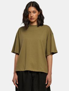 sporty Urban Classics women's T-shirt, oversized, 240 g/m², cotton, olive green
