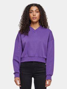 Felpa oversize da donna Casual Urban Classics in pile, 300 g/m² in cotone, viola