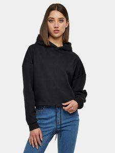 Casual Urban Classics women's hoodie with drawstring hood, 300 g/m² cotton, black