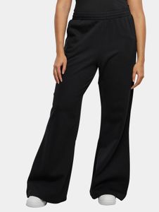 Versatile Urban Classics women's trousers with drawstring and pockets, 300 g/m² cotton, black