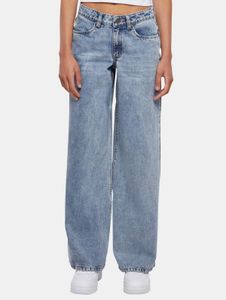 Modern Urban Classics Women's Jeans with Zipper Pockets, Cotton, Blue