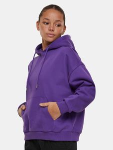 Felpa con cappuccio da donna Urban Classics, morbida, con coulisse, 500 g/m² di cotone, viola.