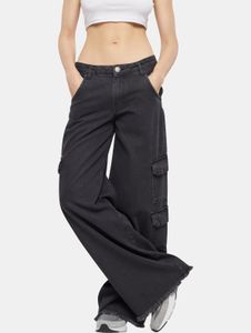Sacs en denim pour femme Casual Urban Classics avec doublure en coton, noirs