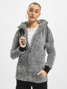 Felpa con cappuccio da donna Casual Urban Classics con tasche e cappuccio, 280 g/m², grigia