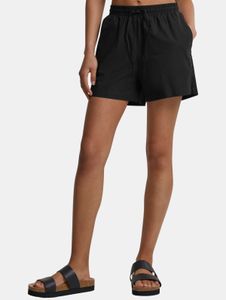 Comodi shorts da donna Urban Classics con coulisse e tasche, 105 g/m² di cotone, neri