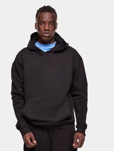 Modern Urban Classics Men's Hoodie, Large Hood, 300 g/m² Cotton, Black