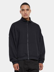 Simple Urban Classics men's jacket, zip-up, oversized, 300 g/m² cotton, black