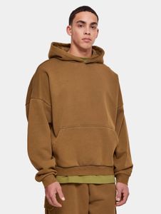 lässiger URBAN CLASSICS Herren Hoodie Rippbündchen Kapuze 360 g/m² mit Baumwolle Khaki