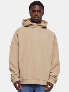 Sudadera con capucha y cremallera para hombre de la marca URBAN CLASSICS, 230 g/m², color beige.
