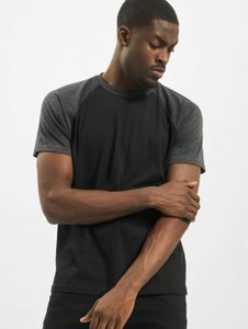 T-shirt homme Urban Classics, style sportif, 140 g/m², en coton noir/gris