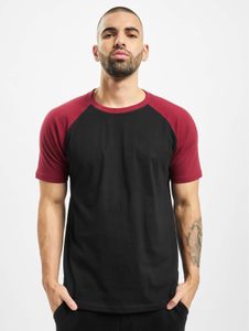 Camiseta Modern Urban Classics para hombre, 140 g/m², algodón, negro/rojo