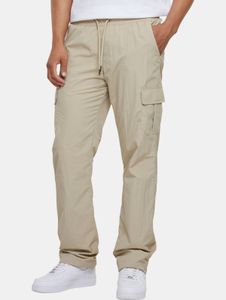 Eleganti jeans da uomo URBAN CLASSICS, vestibilità dritta, coulisse, tasche, beige