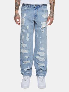 Comodi jeans da uomo Urban Classics, vestibilità dritta, in cotone, blu