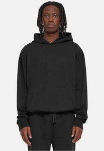 Comfortable URBAN CLASSICS men's hoodie with ribbed cuffs and hood, 280 g/m² cotton, black