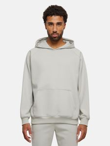Casual URBAN CLASSICS men's hoodie with stretch ribbed cuffs and hood, made of cotton, grey