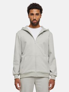 Soft Urban Classics Men's Hoodie, Stretch, Zip-Up, Ribbed Cuffs with Cotton, Grey