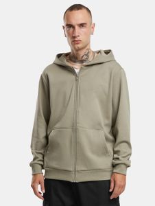 Soft Urban Classics Men's Hoodie, Stretch, Zip-Up, Ribbed Cuffs with Cotton, Green
