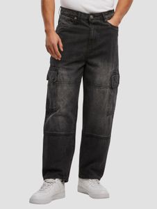 Jeans da uomo Modern Urban Classics con tasche con cerniera, in cotone, neri