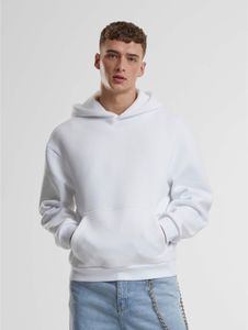 Modern URBAN CLASSICS men's hoodie with hood, 330 g/m², cotton, white