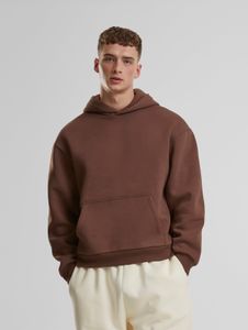 Comfortable URBAN CLASSICS men's hoodie with hood, 330 g/m², cotton, brown