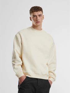 Modern Urban Classics men's sweatshirt with ribbed cuffs, 330 g/m² cotton, ecru-white