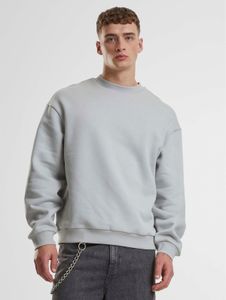 Soft URBAN CLASSICS men's sweatshirt with ribbed cuffs, 330 g/m², cotton, grey