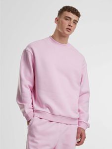Comfortable Urban Classics men's sweatshirt with ribbed cuffs, 330 g/m² cotton, pink