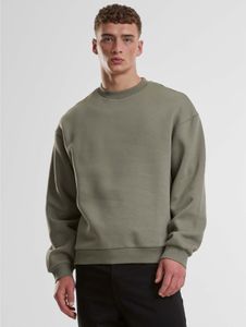 Comfortable URBAN CLASSICS men's sweatshirt with ribbed cuffs, 330 g/m² cotton, green