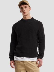 Soft Urban Classics men's sweatshirt with ribbed cuffs, cotton, black