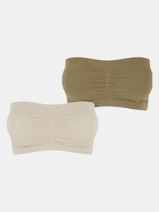 Modern Urban Classics Women's Stretch T-Shirt Green/Cream