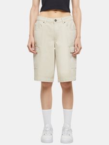Pantaloncini da donna Urban Classics leggeri con tasche, in cotone, beige