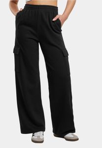 Pantaloni da donna casual Urban Classics con tasche, 280 g/m², cotone, neri