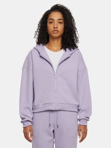 Sweat à capuche femme Urban Classics confortable, extensible, poches zippées, coton, violet