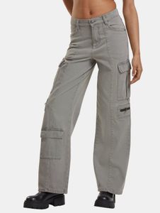 Stylish URBAN CLASSICS women's jeans with cotton, grey