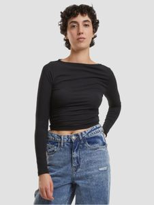 Modern Urban Classics women's slim fit sweatshirt with cotton, black