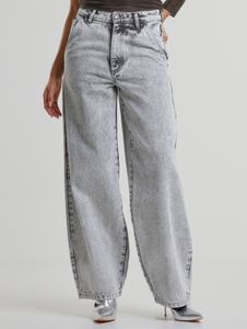 Pantalones vaqueros cómodos para mujer de URBAN CLASSICS con cordón ajustable y cremallera, de algodón, color azul.