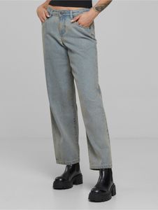 Pantalones vaqueros cómodos de Urban Classics para mujer con bolsillos con cremallera, de algodón, color azul.