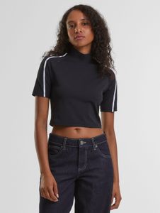 Comoda t-shirt elasticizzata da donna Urban Classics, nera