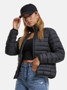 Giacca casual da donna URBAN CLASSICS con cerniere e tasche, 70 g/m², nera