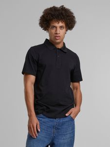 Polo cómodo para hombre de Urban Classics, 210 g/m², algodón, negro.