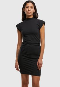 Robe stretch en coton noir pour femme, élégante et classique urbaine