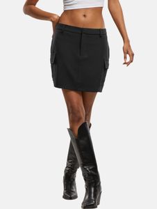 Lightweight Urban Classics women's dress, stretch, zip and pockets, black