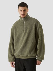 Sweat-shirt homme URBAN CLASSICS confortable avec fermeture éclair, vert
