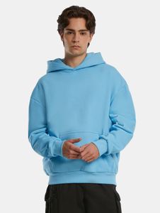 moderner URBAN CLASSICS Herren Hoodie Rippbündchen Kapuze 500 g/m² mit Baumwolle Hell-Blau