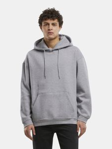 moderner URBAN CLASSICS Herren Hoodie Rippbündchen Kapuze mit Baumwolle Grau