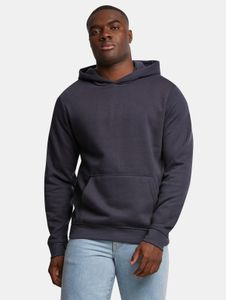 Felpa casual da uomo URBAN CLASSICS con polsini e cappuccio a coste, 270 g/m², blu navy